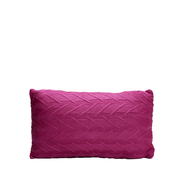 Pink Knitted Throw Pillow | 12x20 | Bond & Stitch